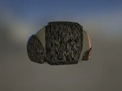 Soviet military hat with earflaps pbr game ready Low-poly 3D model