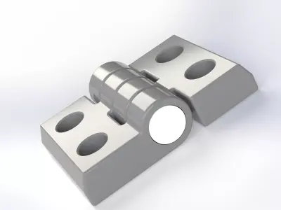 Heavy Duty Plastic Hinge- High-Low polygon 270Deg rotation Low-poly 3D model