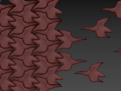 Penta  Tile Bird 3D model