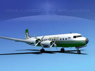 Douglas DC-7C Air Atlantic 3D model