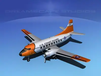 Martin 202 US Coast Guard 1 3D model