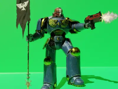 Space Marine Base Armor Warhammer 40K Free 3D model