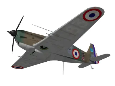 Morane Saulnier MS406 3D model