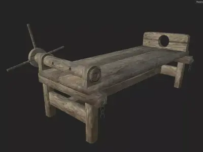 Medieval Rack Low-poly 3D model