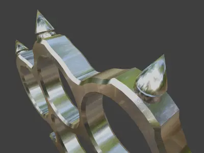 Brass and Steel knuckles Free low-poly 3D model