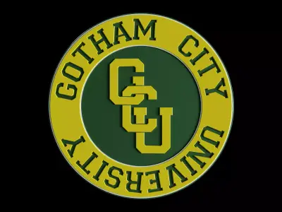 Gotham city university logo 3D model 3D model