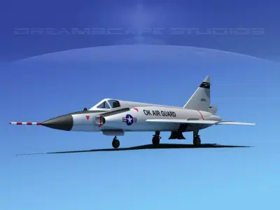 Convair F-102 Delta Dagger V07 USAF 3D model