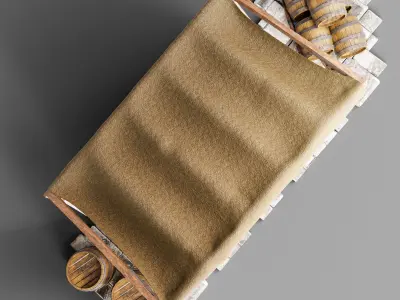 Medieval Market Stall Low-poly 3D model