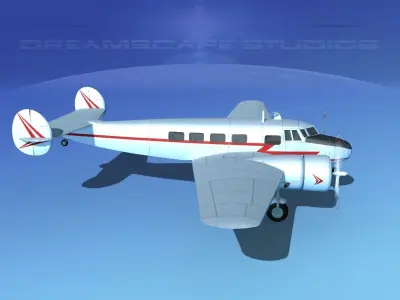 Lockheed L10 Electra Private 2 3D model
