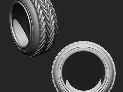 Tyres IMM Obj Brush Pack 10 in One 3D model