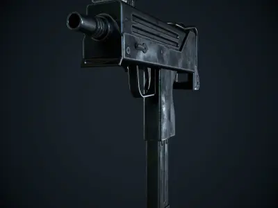Mac 10 Low-poly 3D model