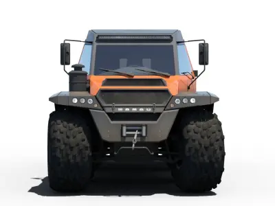 AvtoRoss Shaman 8x8 Offroad vehicle Low-poly 3D model