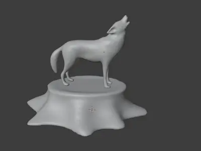 Wolf Model W Stand 3D PRINTABLE Free 3D model