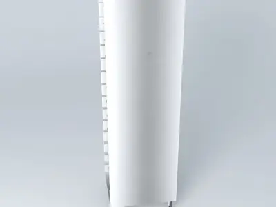 Kit metal rack with shelves on wheels Free 3D model