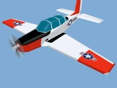 plane3 airplane flying in sky 3D model