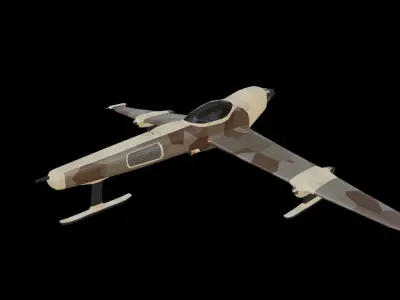 Sci-Fi Military Spaceship - Lightwing G3 3D print model