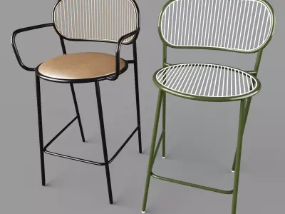 Piper bar chair Free 3D model