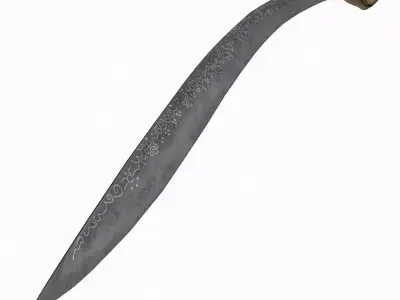 Yatagan Ottoman sabre 3D model