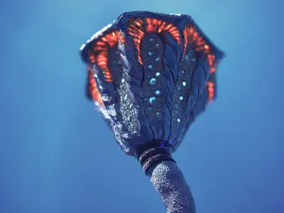 PBR Fantastic Medusa Animated and rigged lowpoly model  Low-poly 3D model