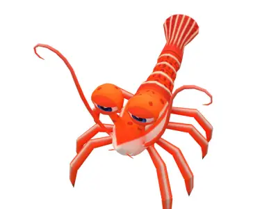 Camel Shrimp Animated  Low-poly 3D model