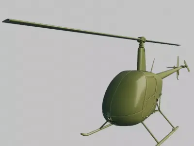 Robinson R22 ready for 3D printing - Hight Detailed 3D print model