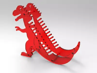 dinosaur cd holder Free 3D model