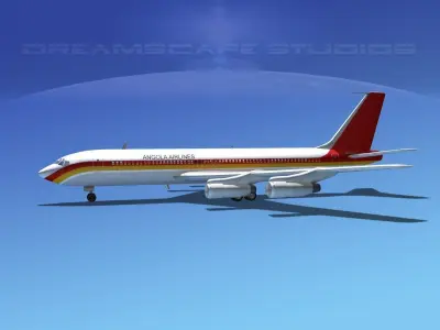  Boeing 707 Angola Airlines 3D model