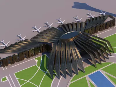 0192 - Airport Building 3D model