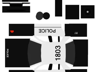 POLICE CAR Free low-poly 3D model