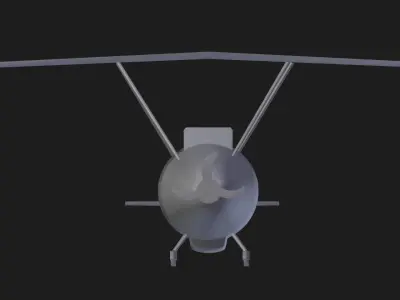 Aeroplane biplane Free 3D model