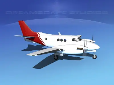 Beechcraft King Air C100 V07 3D model