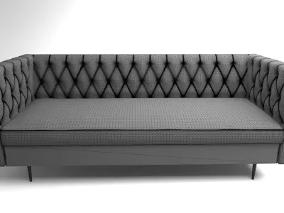 Chester sofa brown materail luxery furniture Free 3D model