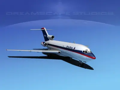 Boeing 727-100 Delta Airlines 2 3D model