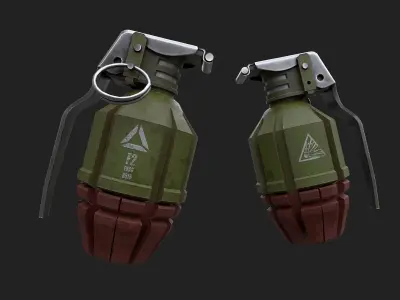 3D Military Asset Grenade Mk2  Low-poly 3D model