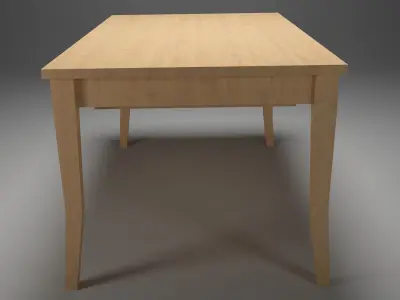 TABLE FOR KITCHEN DINING ROOM - WOOD MATERAL Free 3D model