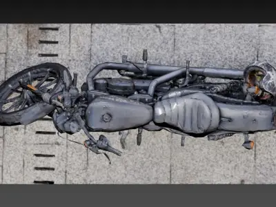 3D model of a motorcycle Low-poly 3D model