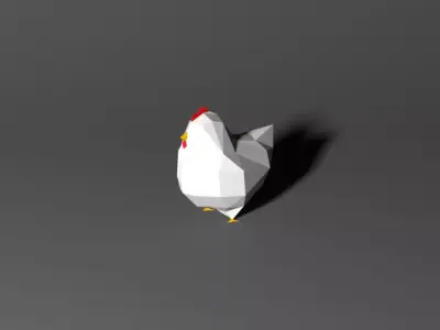 Low Poly Chicken Low-poly 3D model
