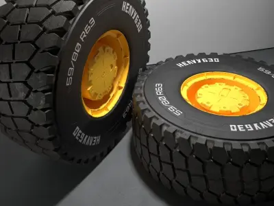 5980R63 High poly tire 3D model 3D model
