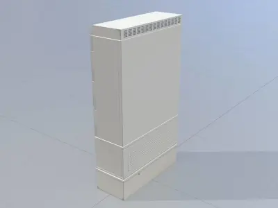 Cable distribution box twist handle 2 door asym 1410x800x325 Low-poly 3D model