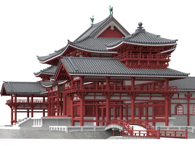 Byodo-in Temple in Kyoto 3D model