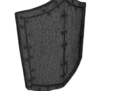 Realistic Metal Shield LowPoly Game Asset Low-poly 3D model