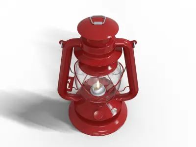Kerosene Lamp Low-poly 3D model