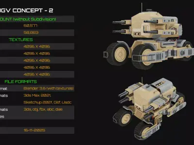UGV Concept-2-Desert 3D model