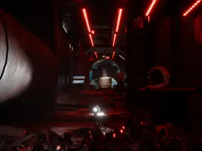 FREE Abandoned Space Station Scene Free 3D model