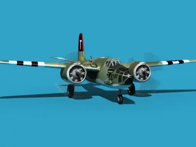 Douglas A-20E Havoc V03 3D model
