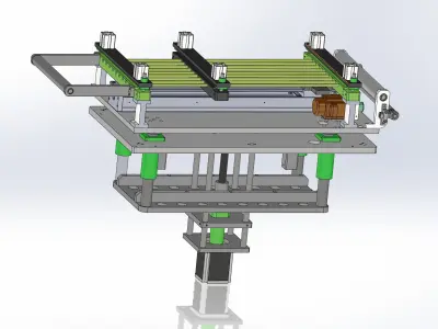 Double axle shifting load fine tuning platform 3D model