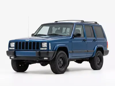 Classic Jeep Cherokee XJ SUV Low-poly 3D model