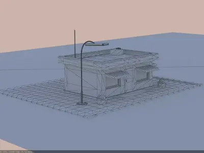 Store Building Model Low-poly 3D model