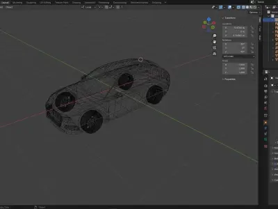 Low Poly Sports Car 2 Free low-poly 3D model