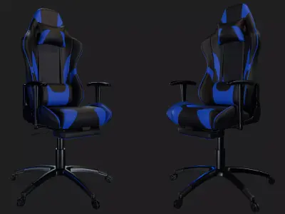 Gaming chair Blue Free 3D model